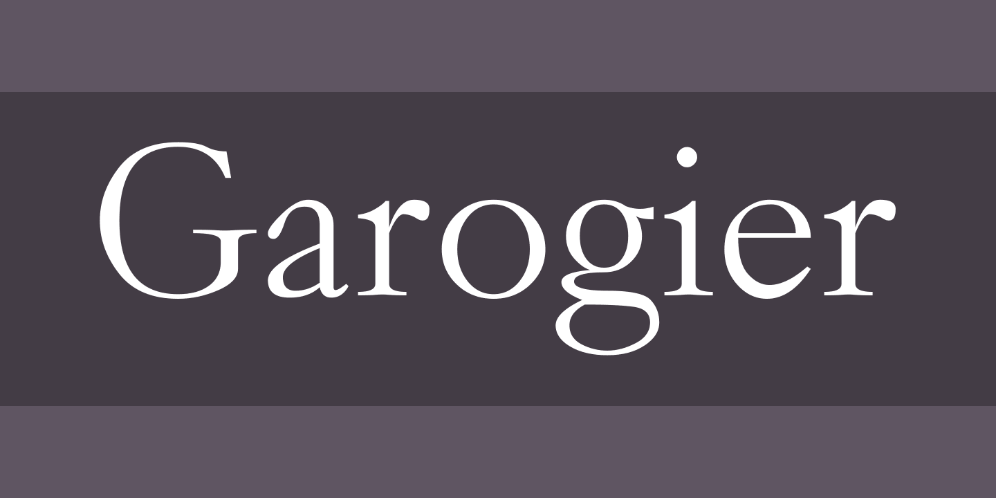 Schriftart Garogier